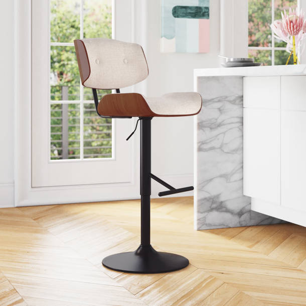 Orren Ellis Swivel Adjustable Height Bar Stool Wayfair